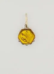 Virgin Mary Medal 0,8 cm - Yellow