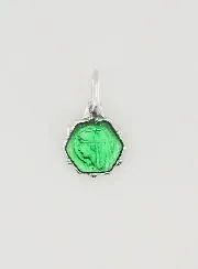 Virgin Mary Medal 0,8 cm - Green