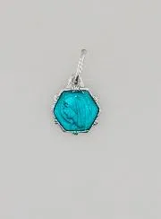 Virgin Mary Medal 0,8 cm - Turquoise