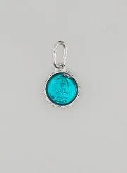 Virgin Mary Medal 0,8 cm - Turquoise