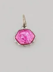 Virgin Mary Medal 0,8 cm - Fuchsia Pink