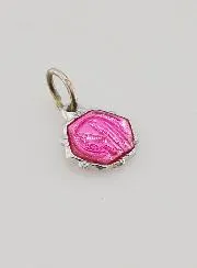 Virgin Mary Medal 0,8 cm - Fuchsia Pink