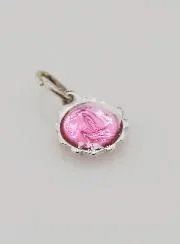 Virgin Mary Medal 0,8 cm - Fuchsia Pink