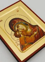 Icon Our Lady with Baby - Virgin of Love - 20 cm
