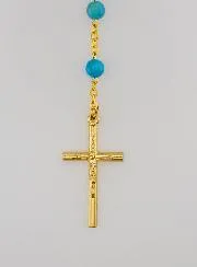 Agate Beads Rosary - Golden Chain