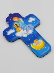 Child Wood Cross - Protective Guardian Angel