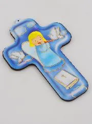 Child Wood Cross - Musician Guardian Angel