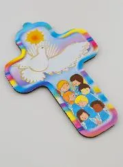 Child Wood Cross - Holy Spirit Fire