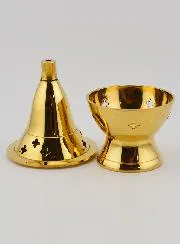 Religious Incense Burner - Golden Brass