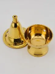 Religious Incense Burner - Golden Brass