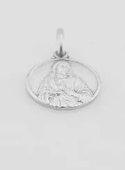 Sacred Heart of Jesus Solid Silver Medal - 1,4 cm