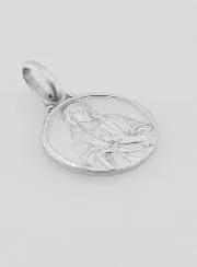Sacred Heart of Jesus Solid Silver Medal - 1,4 cm