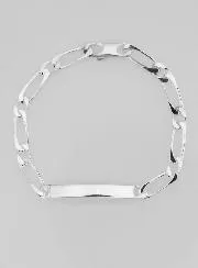 Solid Silver Gourmette 18 cm - Figaro Mesh 0,5 cm