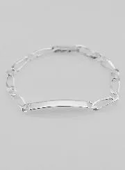 Solid Silver Gourmette 18 cm - Figaro Mesh 0,5 cm