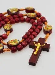 Saint Michael Archangel Rosary - Wooden Beads