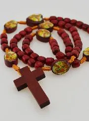 Saint Michael Archangel Rosary - Wooden Beads