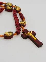 Saint Teresa Rosary - Wooden Beads
