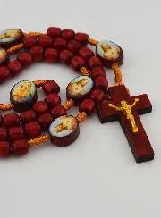Rosary of the United Hearts of Jesus and Mary - Wooden Beads