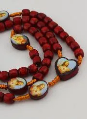 Rosary of the United Hearts of Jesus and Mary - Wooden Beads
