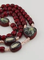 Our Lady of Lourdes Rosary - Wooden Beads