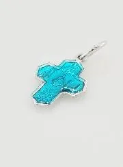 All Saints' Cross Pendant 1,1 cm - Blue of Lourdes