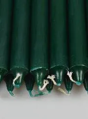 12 Solid Colour Prayer Candles - Fir Green
