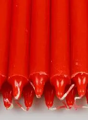 12 Solid Colour Prayer Candles - Red