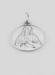 Sacred Heart of Jesus Solid Silver Medal - 1,8 cm