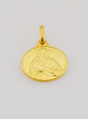 Sacred Heart of Jesus Gold Plated Medal - 1,4 cm