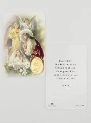 Girl First Communion Medal & Prayer Card