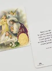 Girl First Communion Medal & Prayer Card
