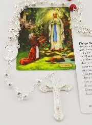 Lourdes Rosary with Openwork Pearls and Roses