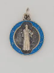 Saint Benedict Colored Metal Medal - 2,1 cm