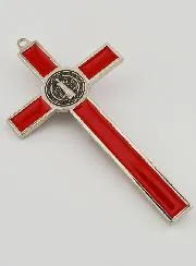Saint Benedict Cross - Red Metal
