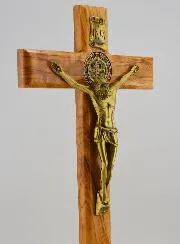 Saint Benedict Olive Wood Cross - Base Box