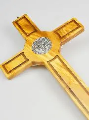 Saint Benedict Wood Crucifix Cross - 40 cm
