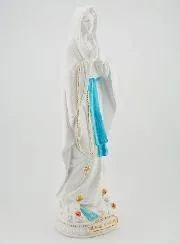 Our Lady of Lourdes with her Rosary Statue - 30 cm