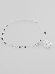 One Decade Rosary Bracelet Cube Beads - Lourdes Medal