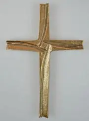 Handcrafted Bronze Cross - Modern Cross - 18 cm