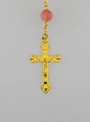 Rosary Rose Beads and Gold Plated Chain