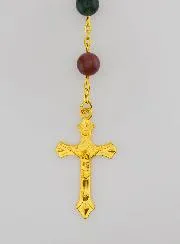 Rosary Agate Style and Gold Plated Chain