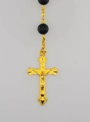 Rosary Sodalite Style Beads and Gold Plated Chain