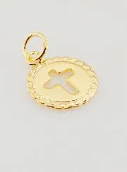 Gold Plated Cross Medal - 1,3 cm