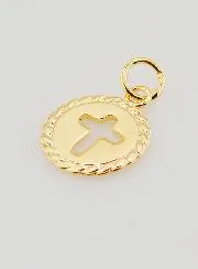 Gold Plated Cross Medal - 1,3 cm